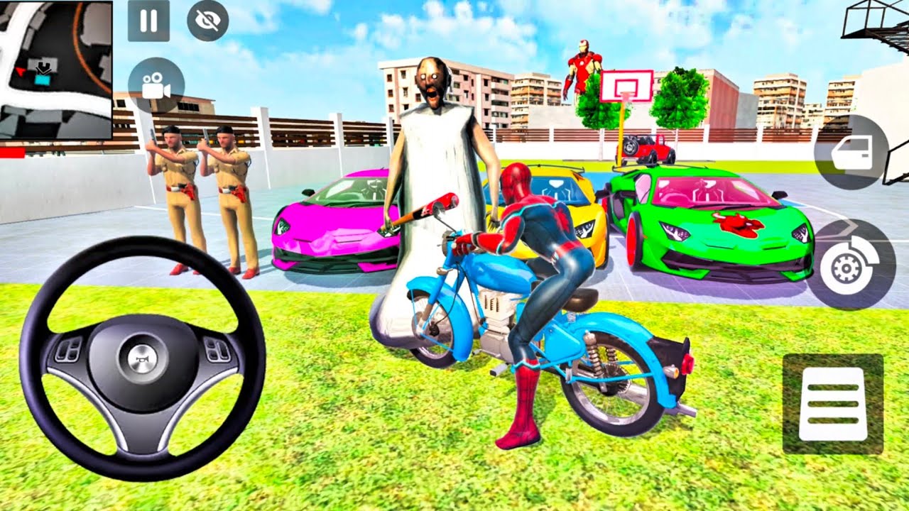 🦚 Indian Thift Auto🥳Monster Spiderman vs Ben 🔟 Car Game Racing 3D 🎉 Lot's of Police Car Showroom 🤯#2
