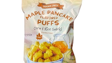Trader Joe’s Maple Pancake Flavored Puffs #veganfoodtastetest #traderjoes #maplepancakepuffs