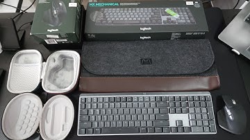 Unboxing & Review of Logitech MX Mechanical (Tactile Quiet) and MX Master 3S and case.