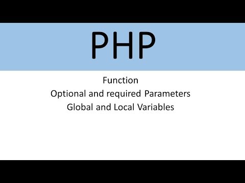 Function  - Global and Local Variables  in PHP #6