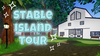 *STABLE ISLAND TOUR!* Tour Of My Decorated Island 🌲 | Wild Horse Islands