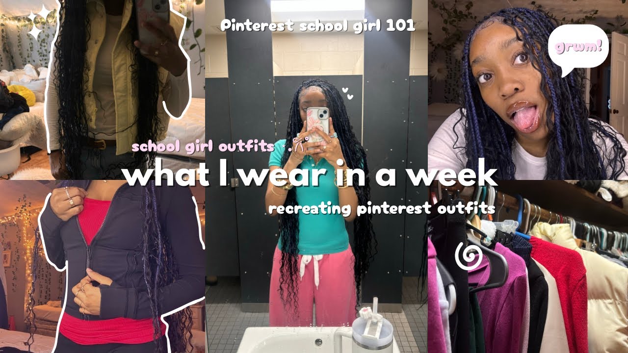 Образы школьниц 📎🎐 Что я ношу в школу за неделю! | Образы, вдохновленные Pinterest