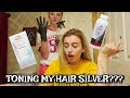 TONING MY HAIR | USING WELLA T18 | IT TURNED SILVER?!?!