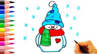 Sevimli Kardan Adam Nasıl Çizilir? - How To Draw A Snowman