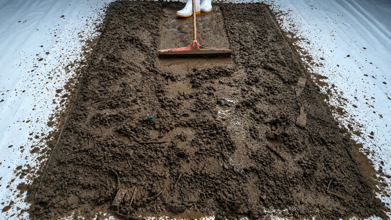 Washing this large mud rug by hand was a disaster - See it to believe ...
