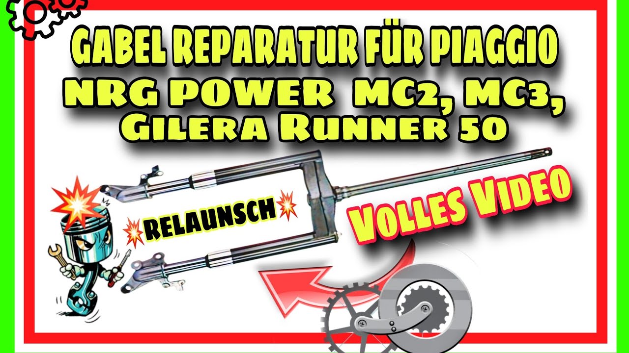 GABEL REPARATUR FÜR PIAGGIO NRG POWER MC2/MC3 GILERA RUNER 50er 