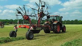 2017 Kubota M135Gx3 Diesel Tractor With Vicon Andex 804 Twin Rota Rake