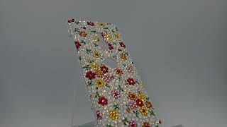 スマホケース iPhoneケース 全機種対応 ケース カバー スワロフスキー デコ 花 フラワー キラキラ デコケース デコカバー