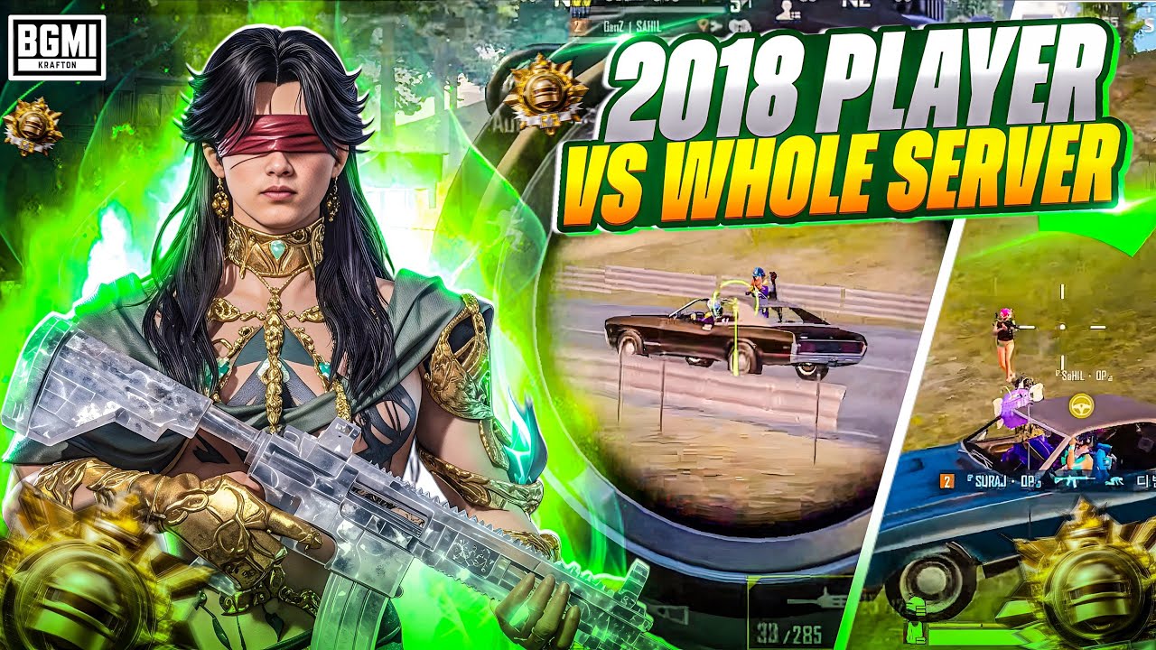 😱 2018 PLAYER VS Whole Server 🔥 Fastest 1v4 Clutches In Conqueror Lobby ...