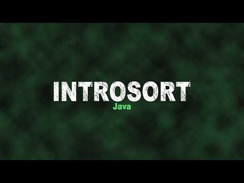 Introsort Java Time-Lapse