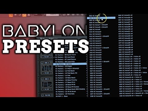 BABYLON Synthesizer - Presets Walkthrough