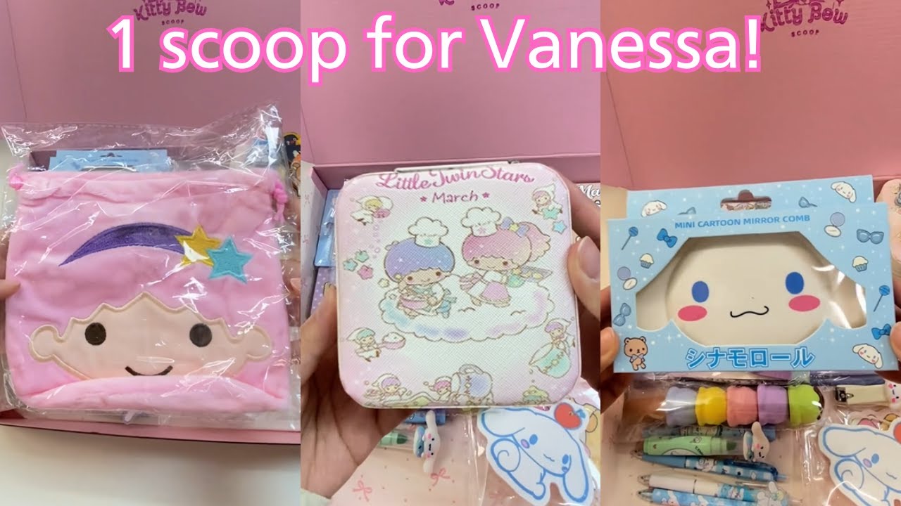 1 scoop order for Vanessa! She likes cinnammoroll and twin star!