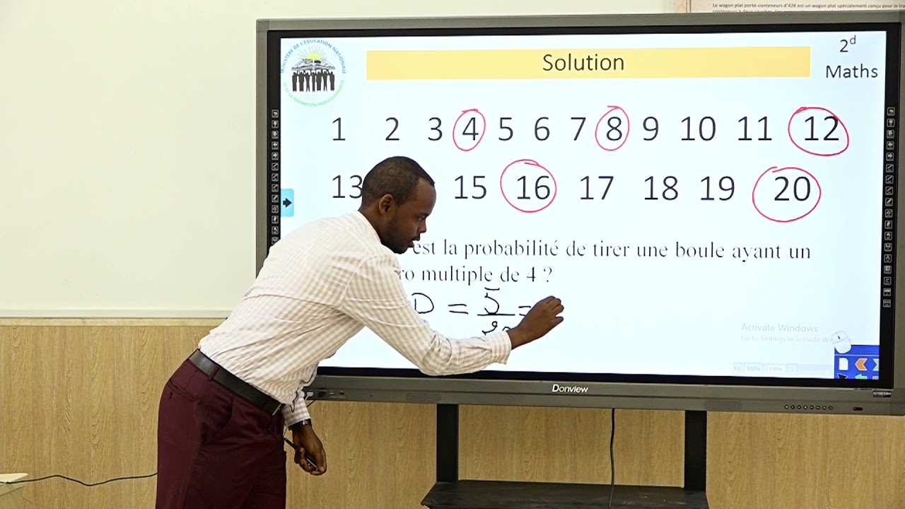 Seconde probabilité experience à une issue