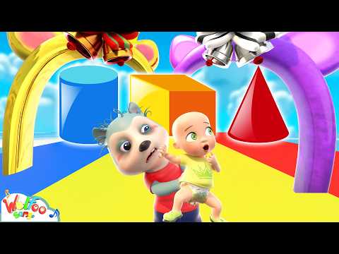 Circle, Square, Triangle Song 🔵🟥 Learning Shapes Song & Nursery Rhymes | Happy Songs
