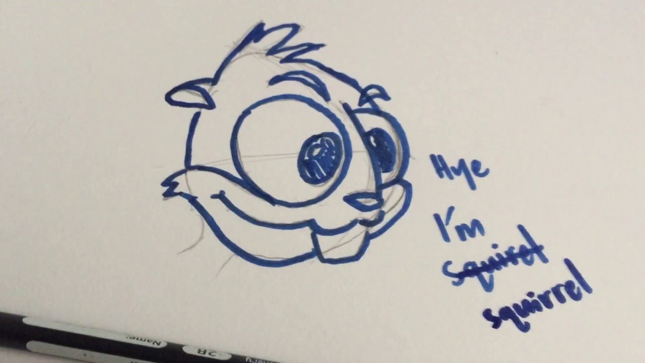 EasyDrawForKids | How To Draw A Squirrel - YouTube