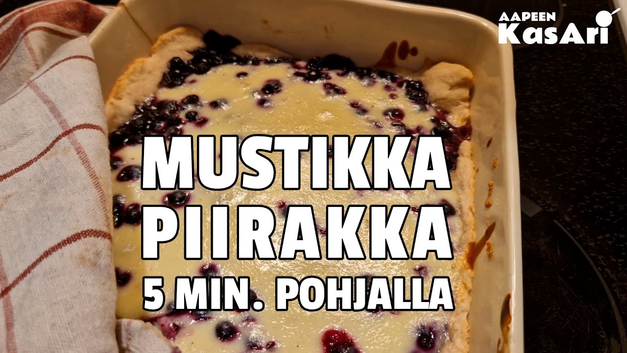 5 min. Mustikkapiirakkapohja | EI KAULINTAA, EI VISPAUSTA |