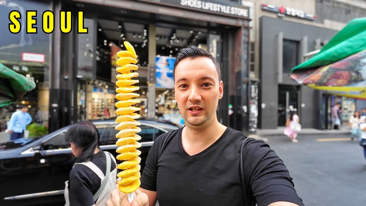 1st Time Eating Korean Street Food In Seoul 🇰🇷