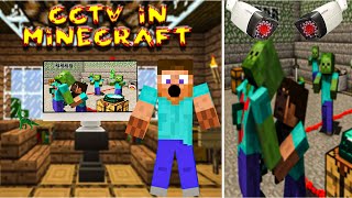 REALISTIC CCTV CAMERA IS *SOOO* AMAZING IN MINECRAFT #minecraftgameplay #viralvideos #minecraftmods screenshot 1