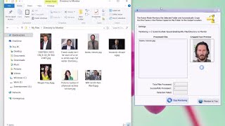 Monitoring and Cropping Faces from Photos Copied to a Folder for ID Card Creation