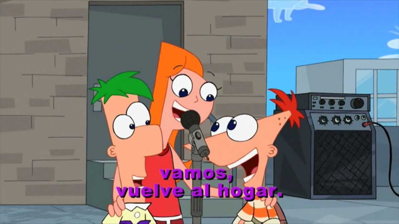 Videoclip karaoke Phineas y Ferb Vuelve a casa Perry YouTube