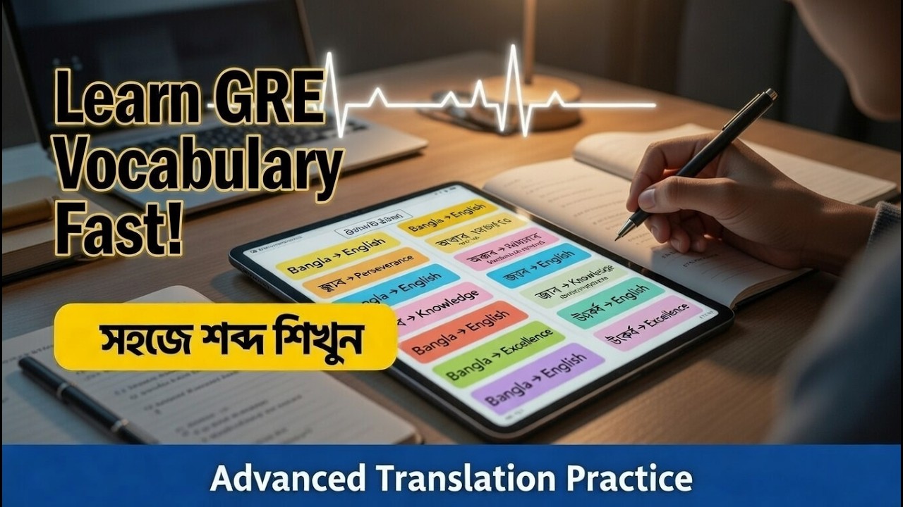 বাংলা → ইংরেজি: সহজে GRE Vocabulary শিখুন | Boost Your GRE Words Fast!