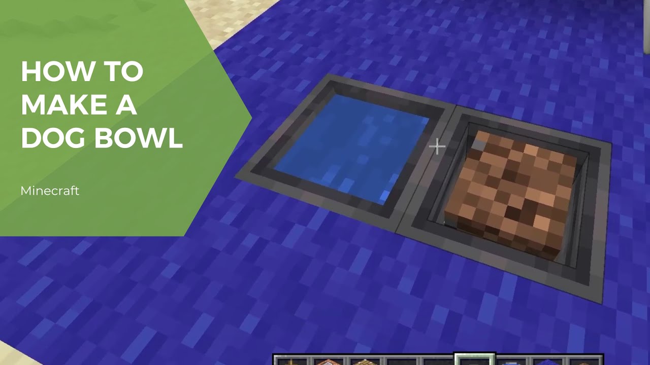 How To Make A Dog Bowl In Minecraft - YouTube