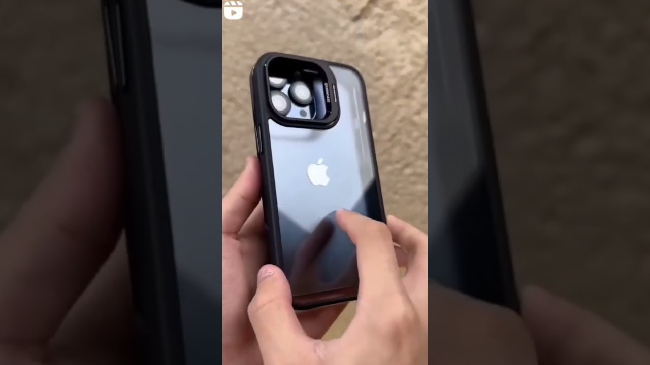 luxury camera lens flip bracket stand case for iphone 