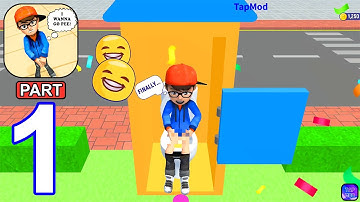 Rush Run (Need to pee) - Gameplay Walkthrough Part 1 Levels 1-3 (Android,iOS Gameplay)