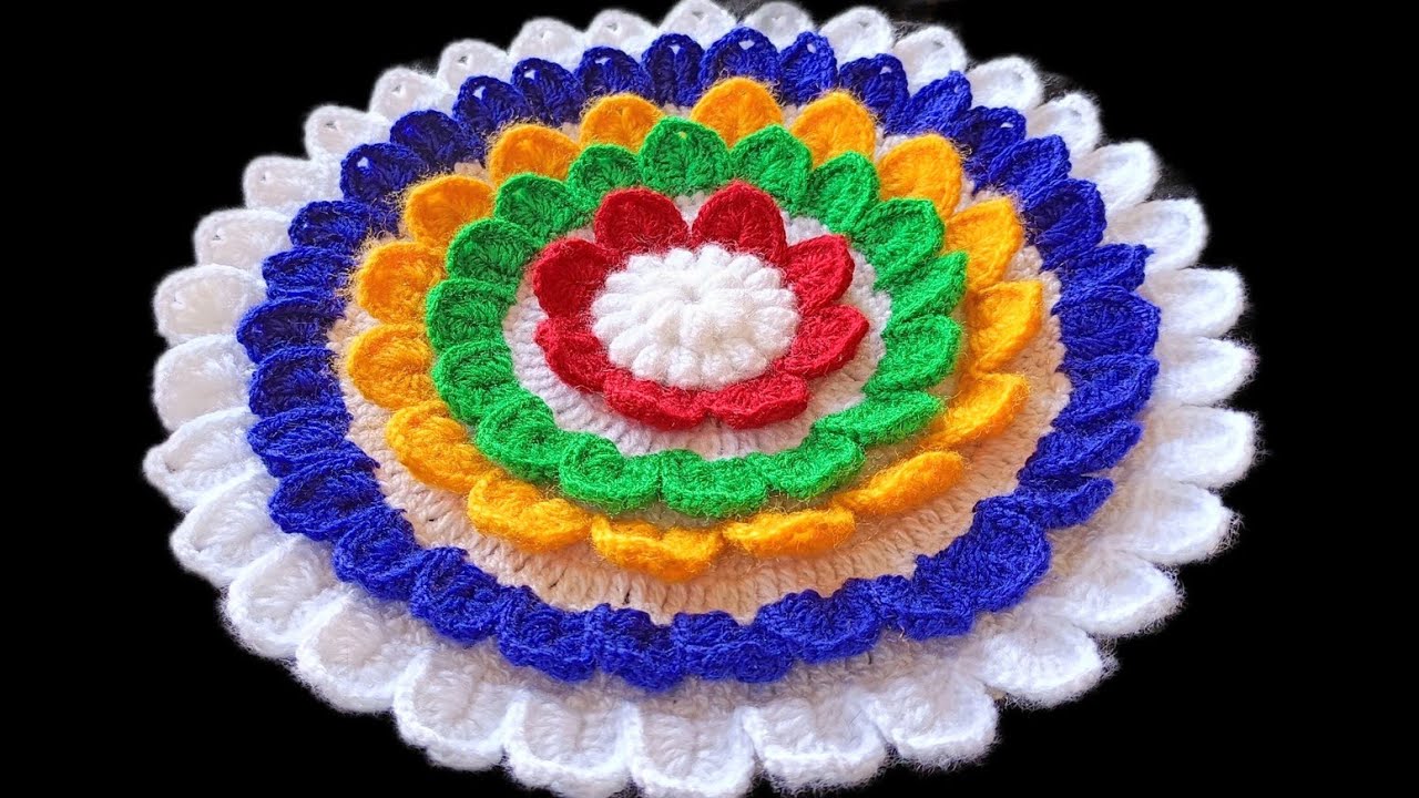 How to Crochet New Thalpos design pattern  | थालपोस | थालपोस डिजाइन बनाना सीखें