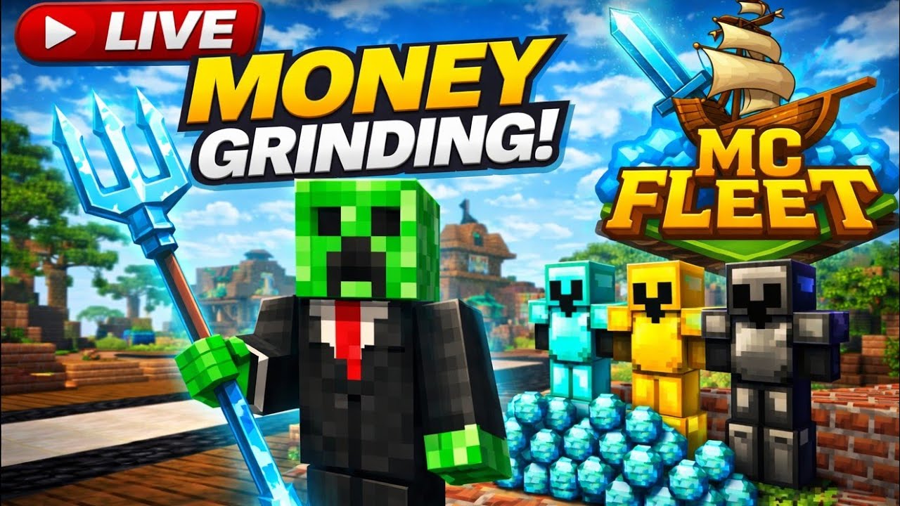 Day 2 Money Grinding LIVE 😱 | MC Fleet Server