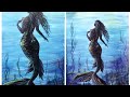 Acrylic painting//MERMAID PAINTING//under water acrylic painting