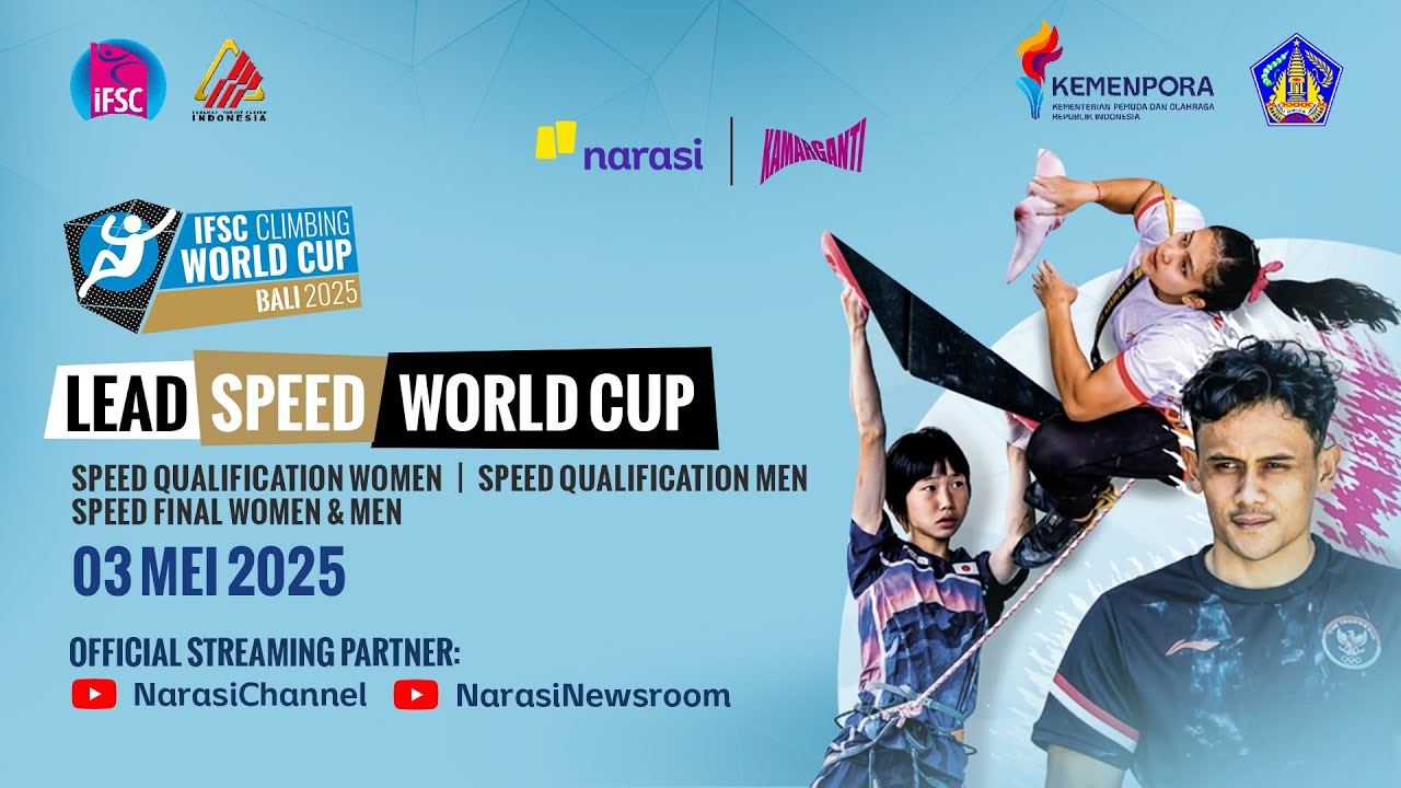 [LIVE] Pertandingan Seru Atlet Dunia | Lead Speed IFSC Climbing World Cup Bali 03 Mei 2025