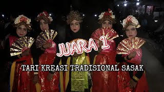 JUARA 1 //TARI KREASI SASAK// Dalam ranggka ulang tahun Pramuka ke 58 di Lampangan Rau Belek