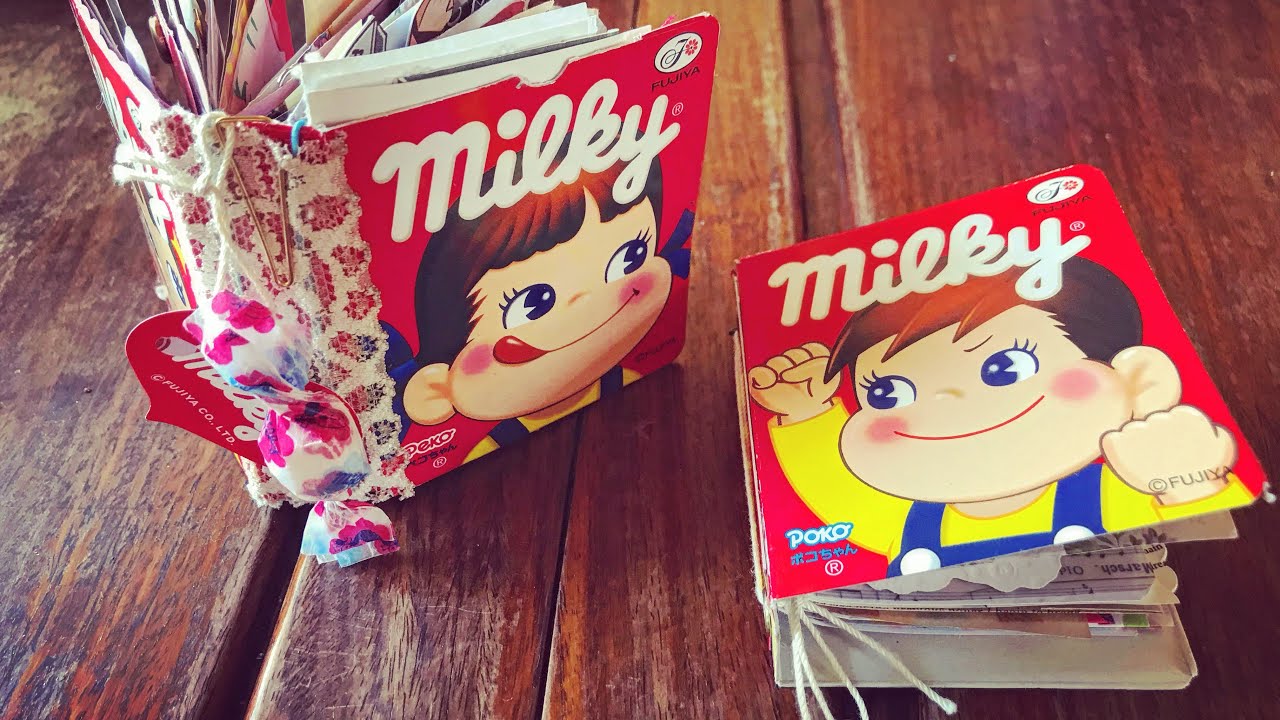 junk journal】お菓子のパッケージでミニジャンクジャーナル。 - YouTube