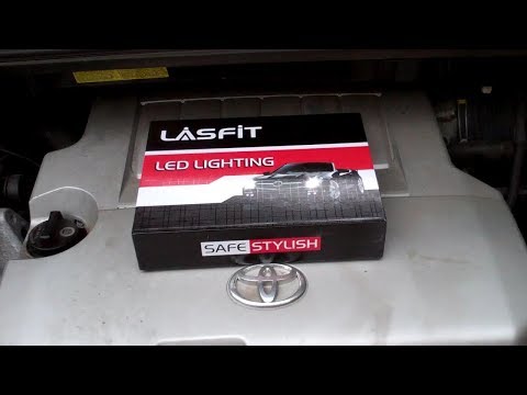 2007 (03-09) LASFIT 9006 LED 키트를 사용한 Toyota Sienna 헤드 라이트 전구 교체, 매우 밝음