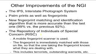 Forensics 7, Biometrics 5 NGI, Review