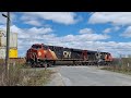 CN ES44AC 2962 w/ Sharp K5HL Leads A Fast Intermodal Train