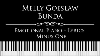 Bunda - Melly Goeslaw - Emotional Piano + Lyrics ( Minus One )