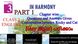 IN HARMONY - Unit 3 CLASS 3 Detailed study  of chapters-( New words, questions and answers...)
