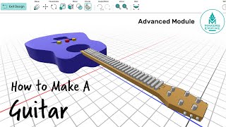 Makers Empire 3D Tutorial: Making A Guitar in 3D with the Advanced design editor screenshot 4