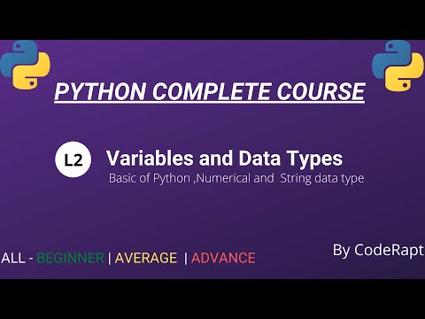 L2 - Variables and Data Types in Python || Python Complete Course - YouTube