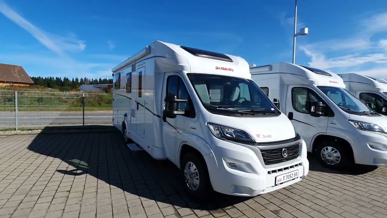 60k motorhome with queen bed. Dethleffs Just 90 T7052 DBM YouTube