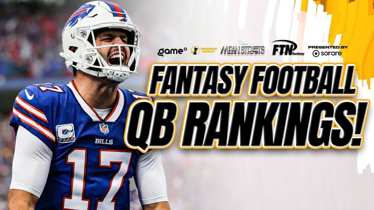 Fantasy Football Quarterback Rankings Quarterback Tiers YouTube