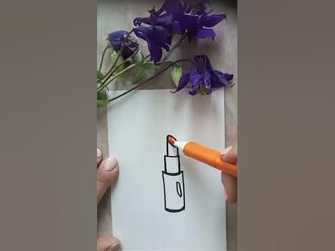 ПОМАДА, Как нарисовать Помаду, оранжевая помада для губ #lipstick #lips ...