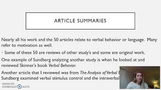 Behaviorist Biography-Sundberg