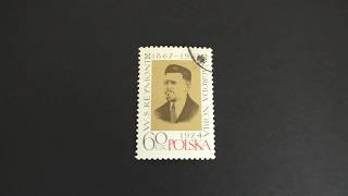 Postage stamp. Polska. W.S.Reymont. Nagroda Nobla. 1924 year. 1967. Price 60 gr.