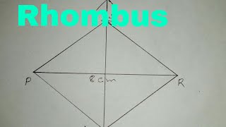 Construction of rhombus with its diagonals.