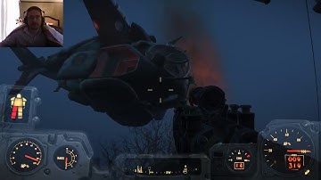 Fallout IV Survival Mode using Vertibirds for Fast Travel