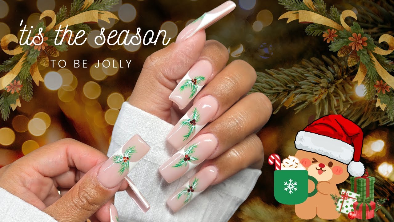 Простой и милый рождественский дизайн с омелой 🎄