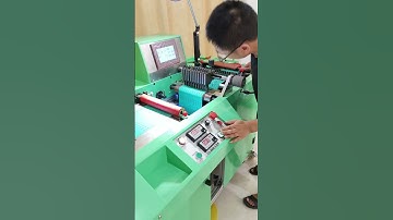 Nepal customer inspection for horizontal type ultrasonic woven garment label slitting machine